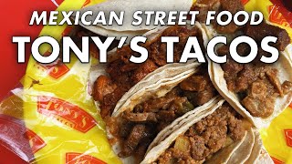 Cheap Eats Monterrey Mexico Taco Tonys  Mexican Cooking Academy [upl. by Ahseinat]