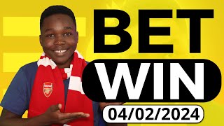 FOOTBALL PREDICTIONS TODAY 04022024 SOCCER PREDICTIONS TODAY  BETTING TIPS footballpredictions [upl. by Euqor345]