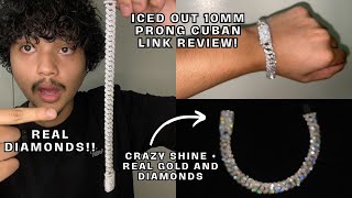 Handmade 10MM Diamond Cuban Link Chain Review [upl. by Coryden173]