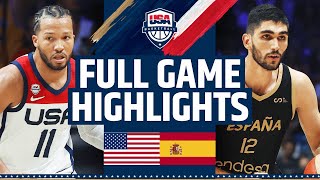 USA vs SPAIN SHOWCASE  FULL GAME HIGHLIGHTS  August 13 2023 [upl. by Marilou]