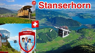 Stanserhorn ⛰️ Cabrio Stanserhornbahn ❣️ Nidwalden Switzerland 🇨🇭 beautiful round tour vlog 💚 [upl. by Alegnaoj]