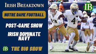 Notre Dame PostGame Show  Irish Dominate Navy [upl. by Madlin632]