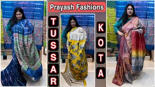 Tussar prints  Exclusive designs  kota [upl. by Adnalro648]