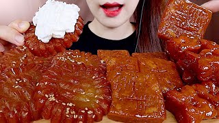 ASMR 꾸덕한 약과 휘핑크림 먹방 KOREAN TRADITIONAL COOKIE YAKGWA WHIPPED CREAM MUKBANG eating sounds [upl. by Anitsyrk281]