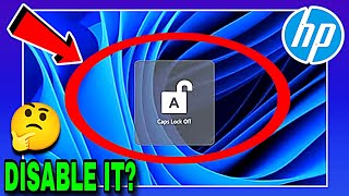 How To Disable Caps Lock PopUp Notification In Windows 11  Capslock And Numlock Flashing HP 2024 [upl. by Nrehtak54]