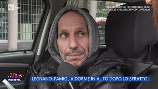 Legnano famiglia dorme in auto dopo lo sfratto  La Vita in diretta  28122022 [upl. by Rhodie901]