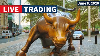 Watch Day Trading Live  June 8 NYSE amp NASDAQ Stocks [upl. by Bore]