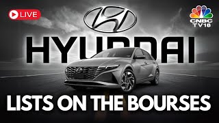 Hyundai Motor India Listing LIVE Indias Largest IPO Lists On Dalal Street  N18L  CNBC TV18 [upl. by Anidualc132]