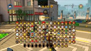 The LEGO Movie Videogame  All Characters Unlocked  List HD [upl. by Ahseya]