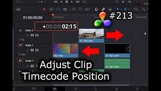 DaVinci Resolve Tutorial How to IncrementDecrement Clip Timecode Position [upl. by Rodolph]