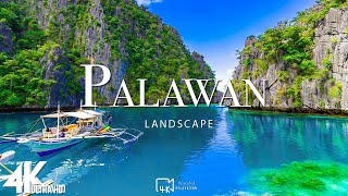 Palawan 4K  Scenic Relaxation Film With Calming Music  Nature Relaxation Film 4K Video Ultra HD [upl. by Joachima]