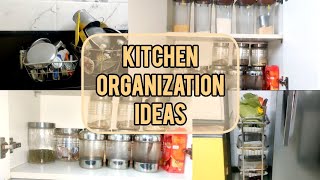 Kitchen Organization Ideas Small Kitchen TourGrocery Storage Organisers from DMart [upl. by Bury]