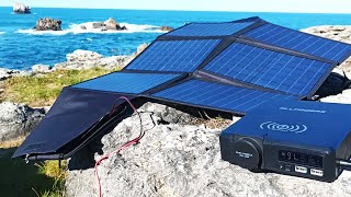 How to Use Portable Solar Panels ALLPOWERS SP026 Foldable Polysilicon Solar Panel 60W Demo [upl. by Arte]