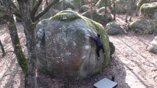 Fontainebleau bouldering  Controle technique 7c [upl. by Arihsa74]