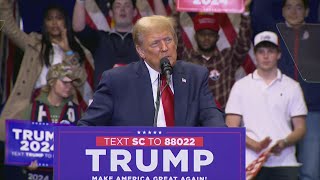 Trump holds rally in Rock Hill ahead of SCs primary [upl. by Nalid769]