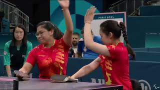 Paralympic Para Table Tennis WD10 Women’s Doubles Gold Medal paris2024 paralympics paratt [upl. by Nicolle673]