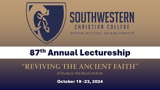 SwCC 87th Lectureship  Monday Evening Session [upl. by Grose232]