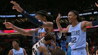 JA MORANT ALMOST GOT IN TROUBLE AGAIN AFTER CELLY CLUTCH DUNK LOL [upl. by Bloem]