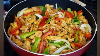 Fajitas de Pollo Receta fácil y rapida [upl. by Jessey]