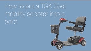 Pro Rider Mobility TGA How to get a Zest mobility scooter into the car boot [upl. by Nahsad12]