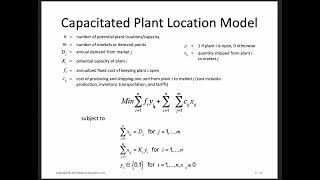 Capacitated facility location  Formulation [upl. by Anum]