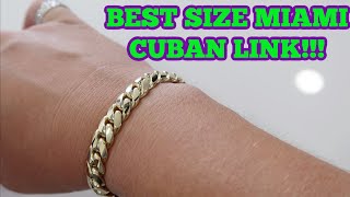 BEST size Miami Cuban Link Bracelet to wear 10MM Review [upl. by Obidiah690]