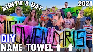 DIY TieDye Towels  Aunties Day 2021 [upl. by Inattirb]