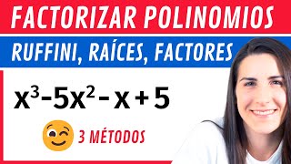 Cómo FACTORIZAR POLINOMIOS 📝 Ruffini Raíces Factores [upl. by Euqinoj]