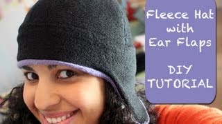 Fleece Hat with Ear Flaps DIY Tutorial amp Free Pattern [upl. by Baptist149]