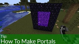 How To Make Portals in Minecraft [upl. by Giacamo635]