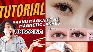 Unboxing and Tutorial Videos Magnetic Eyelashes [upl. by Eikram329]