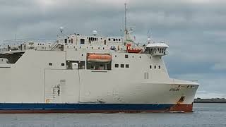 Irish Ferry Epsilon leaving Dublin for Cherbourg France 27th Jan 2022 [upl. by Ori]