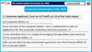 36 Insolvency and Bankruptcy Code 2016 [upl. by Card]