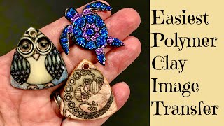 Easy Polymer Clay Image Transfer Tutorial Create An Owl Gecko Lizard Turtle Easiest Process Ever [upl. by Maure775]