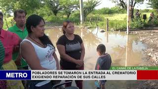 POBLADORES SE TOMARON LA ENTRADA AL CREMATORIO EXIGIENDO REPARACIÓN DE SUS CALLES [upl. by Rita]