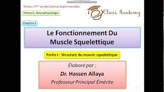 SVTFonctionnement du muscle squelettiquePart I La structure du muscle squelettiqueEclass Academy [upl. by Nodlew]