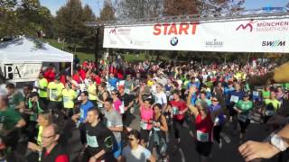 Start 10 km Lauf beim München Marathon 2014 12102014 [upl. by Neumann500]