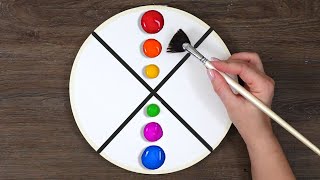 How to EASILY BLEND ACRYLIC PAINT  Amazing Gradient Ideas｜Relaxing amp Satisfying ASMR Art [upl. by Nitin982]