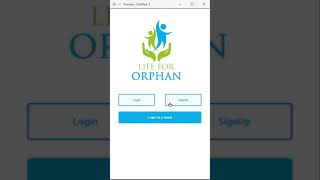 life For Orphans NGO APP user panel  adobe xd  UI UX  Prototype [upl. by Banquer]