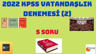 2022 Kpss Vatandaşlık Denemesi 2 [upl. by Harrietta518]