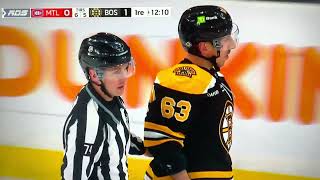 Rem Pitlick gets jumped by Brad Marchant after a hit on Patrice Bergeron then a scrum ensues [upl. by Corvin]