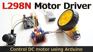 L298N Motor Driver  Control DC Motor using Arduino and Joystick 🕹 [upl. by Ettelorahc74]