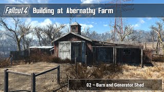 Fallout 4  Building at Abernathy Farm 02 Barn and Generator Shed [upl. by Otsirave]