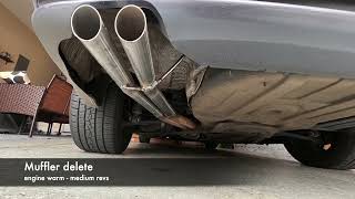 BMW E46 325i exhaust  Stock vs Muffler delete [upl. by Mariel]