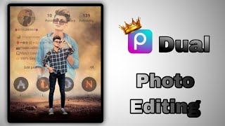 PicsArt dual photo editing  tutorial in PicsArt [upl. by Ecnar]