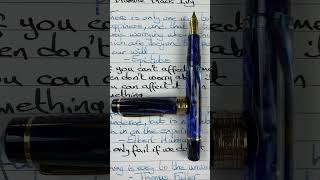 Writing Wed 27 Mar Asvine P20 and Diamine Glacier shorts [upl. by Hylan]