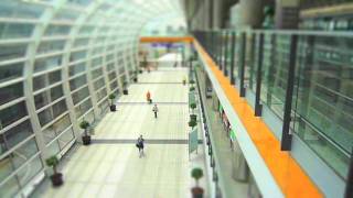 Tilt Shift movie at Hong Kong International Airport [upl. by Possing]