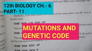 Class 12 biology chapter 6part 11mutations amp genetic codeby study with Farru [upl. by Ardnaik]