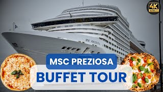 MSC Preziosa Buffet Tour 4K Food video tour made from 15 days of cruising on the Preziosa [upl. by Lengel]