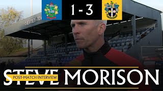 POST MATCH Steve Morison Chertsey Town 1 Sutton United 3 FA Cup 121024 [upl. by Arotal498]